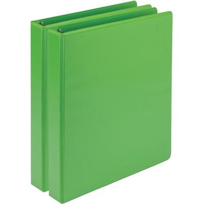 Samsill Earth's Choice Plant-based View Binders - 1" Binder Capacity - Letter - 8 1/2" x 11" Sheet Size - 200 Sheet Capacity - 3 Ring(s) - Fastener(s): Round Ring - Pocket(s): 2, Internal - Chipboard, Polypropylene, Plastic - Lime - 1.34 lb - Recycle