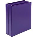 Samsill Earth's Choice Plant-based View Binders - 1" Binder Capacity - Letter - 8 1/2" x 11" Sheet Size - 200 Sheet Capacity - 3 Ring(s) - Fastener(s): Round Ring - Pocket(s): 2, Internal - Chipboard, Plastic, Polypropylene - Purple - 1.34 lb - Recyc