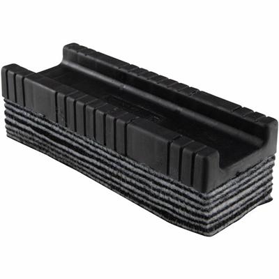 Charles Leonard Peel-away Felt Whiteboard Eraser - 5" Length - Easy-grip Handle - Black, White - Felt - 1 Each