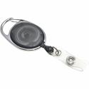 Advantus Retractable Carabiner-Style ID Reel - Extendable, Retractable - Smoke - 1 Pack