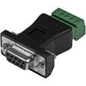 StarTech.com RS422 RS485 Serial DB-9 to Terminal Block Adapter - 1 x 9-pin DB-9 Serial Male - Terminal Block - Black - 1 Each