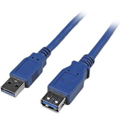 StarTech.com 6 ft SuperSpeed USB 3.0 Extension Cable A to A M/F - 6 ft USB Data Transfer Cable - First End: 1 x 9-pin USB 3.0 Type A - Male - Second End: 1 x 9-pin USB 3.0 Type A - Female - 5 Gbit/s - Extension Cable - Shielding - Nickel Plated Conne