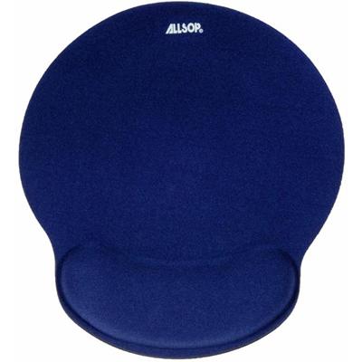 Allsop ComfortFoam Memory Foam Mouse Pad with Wrist Rest - 1" Height x 9" Width x 10" Depth - Blue - Memory Foam - Stress Resistant - Mouse - 1 Each