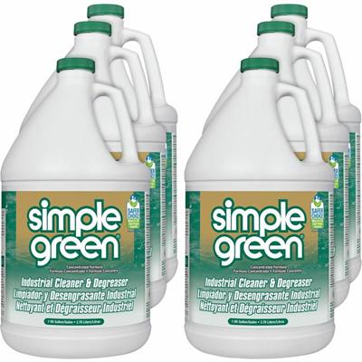 Simple Green Industrial Cleaner/Degreaser - Concentrate - Liquid - 128 fl oz (4 quart) - Original Scent - Non-flammable, Non-abrasive - Green - 6 / Carton
