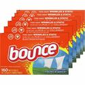 Bounce Dryer Sheets - Sheet - Outdoor Fresh Scent - Orange - 160/Box - 6 / Carton