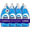 Dawn Manual Dishwashing Liquid - For Pot, Pan - Liquid - 38 fl oz (1.2 quart) - Blue - 8 / Carton