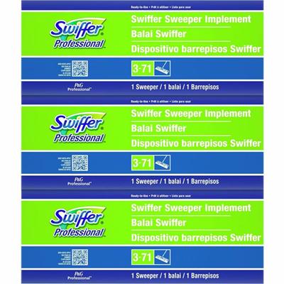 Swiffer Professional Sweeper - 10" Width Head - Swivel Head, Lightweight - Green - 3 / Carton