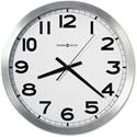 Howard Miller Spokane Wall Clock - Analog - Quartz - White Main Dial - Brushed Aluminum, Silver Case - Metal