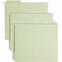 Smead FasTab 1/3 Tab Cut Letter Recycled Hanging Folder - 8 1/2" x 11" - 2" Expansion - Top Tab Location - Assorted Tab Position - 11 pt. - 2 Plys - Moss - Reinforced Tab - 10% Recycled - 20 / Box