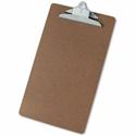 Universal Clipboard - 1.25" Clip Capacity - Storage for Paper, Document, Form - 8 1/2" x 14" Sheet Size - Hardboard - Brown - 1 Each