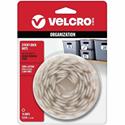VELCRO&reg; Sticky Back 5/8in Circles White 75 Ct - 0.59" Length x 0.59" Width x 0.63" Diameter - White - Adhesive Backing - Dispenser Included - For Glass, Metal, Plastic, Wood, Tile, Indoor, Smooth Surface, Outdoor, Home, School, Office - 75 / Pack