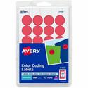 Avery&reg; Color-Coding Labels - 3/4" Diameter - Removable Adhesive - Round - Laser, Inkjet - Matte - Red - Paper - 24 / Sheet - 42 Total Sheets - 1008 Total Label(s) - 1 Pack