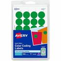 Avery&reg; Color-Coding Labels - 3/4" Diameter - Removable Adhesive - Round - Laser, Inkjet - Matte - Green - Paper - 24 / Sheet - 42 Total Sheets - 1008 Total Label(s) - 1 Pack