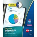 Avery&reg; Heavyweight Sheet Protectors - Acid-free, Archival-safe - 1 x Sheet Capacity - For Letter 8 1/2" x 11" Sheet - 3 x Holes - 3 x Rings - Ring Binder - Top Loading - Rectangular - Diamond Clear - Polypropylene - 100 / Box