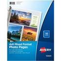 Avery&reg; Clear Mixed Format Photo Album Pages, 10ct (13401) - 4" Width x 6" Length - 3-ring Binding