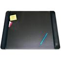 Artistic Matte Black Executive Desk Pad - Rectangular - 24" Width x 19" Depth - Foam Backing - Vinyl - Black