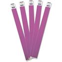 Advantus Tyvek&reg; Wristbands - 3/4" Width x 10" Length - Rectangle - Purple - Tyvek - Adhesive Closure - 100 / Pack