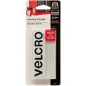 VELCRO&reg; 90200 Heavy Duty Industrial Strength - 4" Length x 2" Width - White - Water Proof, Water Resistant - For Holding - 2 / Carton
