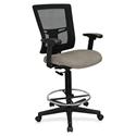 Lorell Mesh Back Drafting Stool - Black Frame Color - 1 Each