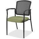 Lorell Mesh Back Stackable Guest Chair - Fuse Cress Seat Color - Black Frame Color - 1 Each
