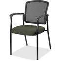 Lorell Mesh Back Stackable Guest Chair - Perfection Olive Green Seat Color - Black Frame Color - 1 Each