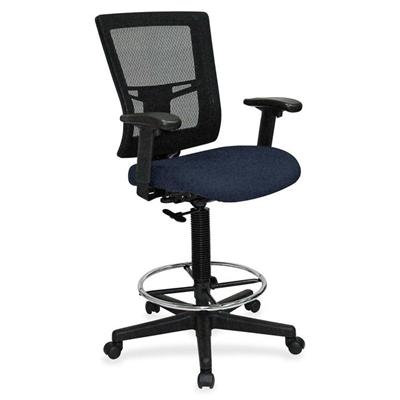 Lorell Mesh Back Drafting Stool - Forte Cadet Seat Color - Black Frame Color - 1 Each