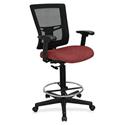 Lorell Mesh Back Drafting Stool - Shire Tulip Seat Color - Black Frame Color - 1 Each