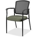 Lorell Mesh Back Stackable Guest Chair - Shire Sage Seat Color - Black Frame Color - 1 Each