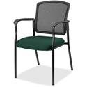Lorell Mesh Back Stackable Guest Chair - Insight Forest Seat Color - Black Frame Color - 1 Each