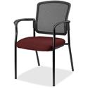 Lorell Mesh Back Stackable Guest Chair - Forte Port Seat Color - Black Frame Color - 1 Each