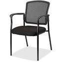 Lorell Mesh Back Stackable Guest Chair - Perfection Black Seat Color - Black Frame Color - 1 Each
