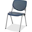 KFI 2300 Kool Series - Navy Seat Color - Polypropylene Seat Material - Navy Back Color - Polypropylene, Aluminum Alloy Back Material - Silver, Powder Coated Frame Color - Steel Frame Material - Four-legged Base - Armrest - 1 Each