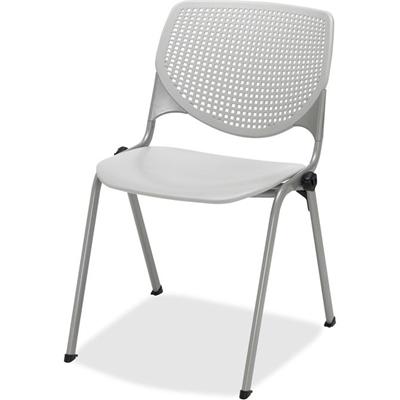 KFI 2300 Kool Series - Light Gray Seat Color - Polypropylene Seat Material - Light Gray Back Color - Polypropylene, Aluminum Alloy Back Material - Silver, Powder Coated Frame Color - Steel Frame Material - Four-legged Base - Armrest - 1 Each