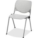 KFI 2300 Kool Series - Light Gray Seat Color - Polypropylene Seat Material - Light Gray Back Color - Polypropylene, Aluminum Alloy Back Material - Silver, Powder Coated Frame Color - Steel Frame Material - Four-legged Base - Armrest - 1 Each
