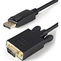 StarTech.com 3 ft DisplayPort to VGA Adapter Converter Cable - DP to VGA 1920x1200 - Black - 3 ft DisplayPort/VGA Video Cable Adapter for Projector, Monitor, TV, Notebook, Video Device, PC, Audio/Video Device, Desktop Computer, Workstation, Docking S