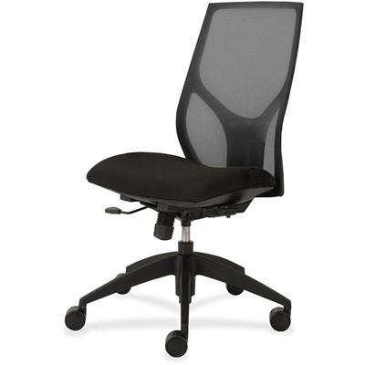 9 to 5 Seating Vault 1460 Armless Task Chair - Black Seat Color - 5-star Base - 1 Each