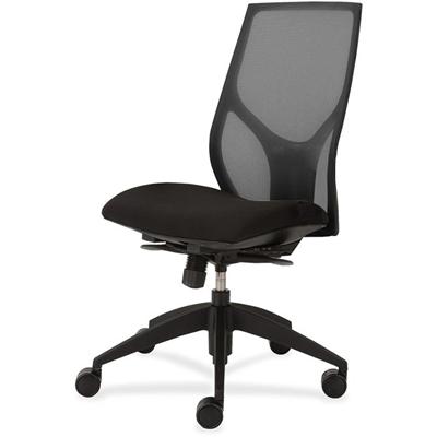 9 to 5 Seating Vault 1460 Armless Task Chair - Black Seat Color - 5-star Base - 1 Each