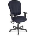 Eurotech 4x4 XL FM4080 High Back Executive Chair - Navy Seat Color - Fabric Seat Material - Navy Back Color - Fabric Back Material - 5-star Base - Perfection Navy - 1 Each