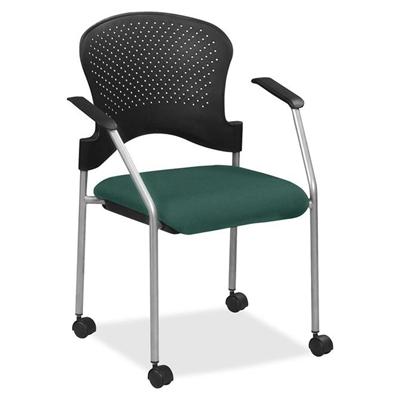 Eurotech breeze FS8270 Stacking Chair - Chive Seat Color - Fabric Seat Material - Chive Back Color - Gray Frame Color - Steel Frame Material - Four-legged Base - Forte Chive - 1 Each