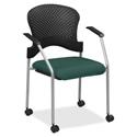 Eurotech breeze FS8270 Stacking Chair - Chive Seat Color - Fabric Seat Material - Chive Back Color - Gray Frame Color - Steel Frame Material - Four-legged Base - Forte Chive - 1 Each