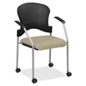Eurotech breeze FS8270 Stacking Chair - Pumice Seat Color - Fabric Seat Material - Pumice Back Color - Gray Frame Color - Steel Frame Material - Four-legged Base - Forte Pumice - 1 Each