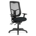 Eurotech Apollo High Back Multi-funtion Task Chair - Ebony Seat Color - Fabric Seat Material - 5-star Base - Insight Ebony - 1 Each