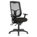 Eurotech Apollo High Back Multi-funtion Task Chair - Black Seat Color - Fabric Seat Material - 5-star Base - Perfection Black - 1 Each