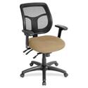 Eurotech Apollo MFT9450 Task Chair - Beige Seat Color - Fabric Seat Material - Black Back Color - Black Frame Color - 5-star Base - Perfection Beige - 1 Each