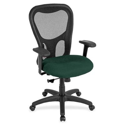 Eurotech Apollo Synchro High Back Chair - Forest Seat Color - Fabric Seat Material - 5-star Base - Insight Forest - 1 Each