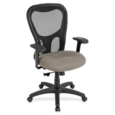 Eurotech Apollo Synchro High Back Chair - Fossil Seat Color - Fabric Seat Material - 5-star Base - Insight Fossil - 1 Each