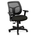 Eurotech apollo Mesh Mid-back Chair - Black Seat Color - Fabric Seat Material - 5-star Base - Perfection Black - 1 Each