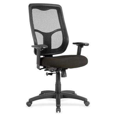 Eurotech Apollo High Back Synchro Task Chair - Pepper Seat Color - Fabric Seat Material - 5-star Base - Fuse Pepper - 1 Each