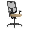 Eurotech Apollo High Back Synchro Task Chair - Beige Seat Color - Fabric Seat Material - Black Frame Color - 5-star Base - Perfection Beige - 1 Each