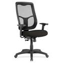 Eurotech Apollo High Back Synchro Task Chair - Black Seat Color - Fabric Seat Material - 5-star Base - Perfection Black - 1 Each